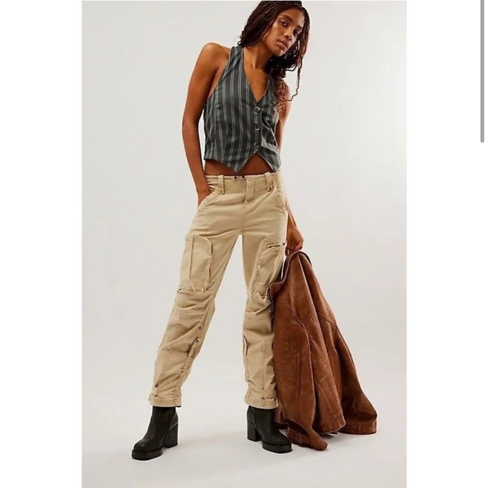 NWT Free People Womens Can’t Compare Slouch Pants Cargo size Small